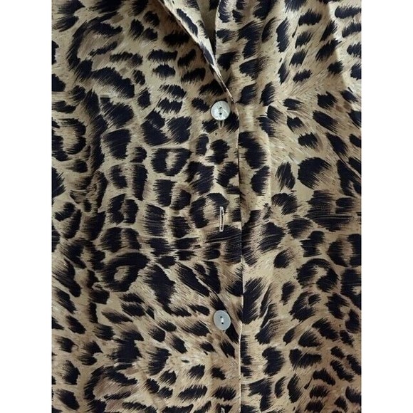 City Silk Blouse Womens Size PP Sleeveless Button Down Shirt Collared EUC - Picture 3 of 4